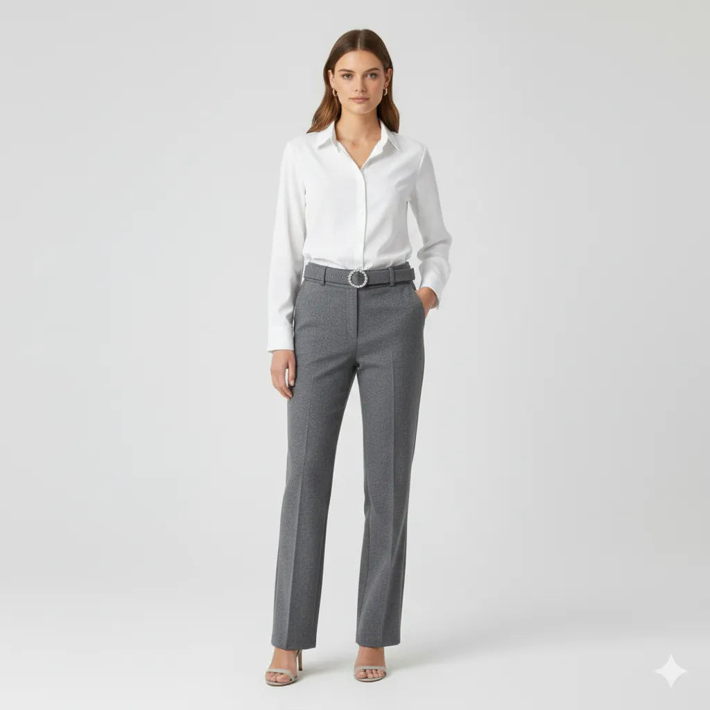 The Luxe Felt-Touch Tailored Trouser