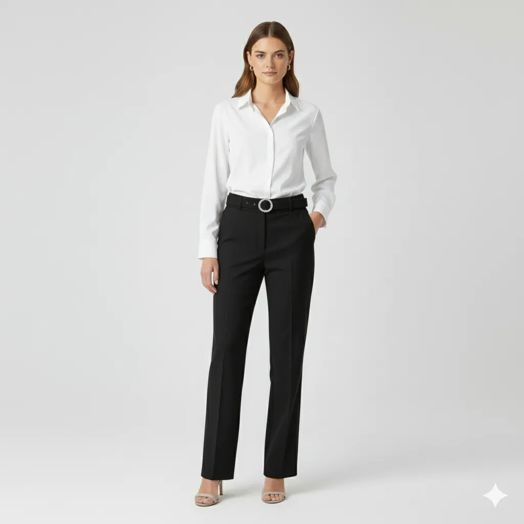 The Luxe Felt-Touch Tailored Trouser