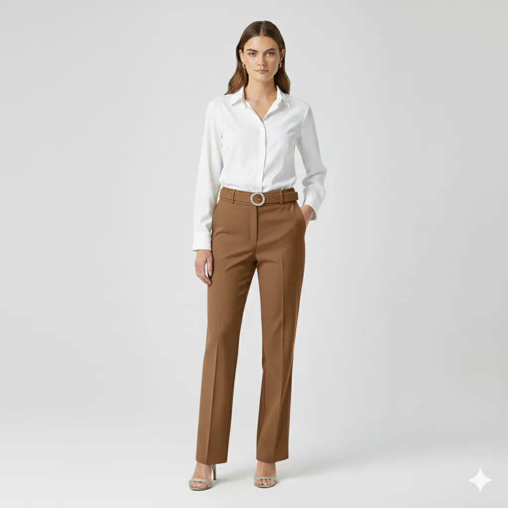 The Luxe Felt-Touch Tailored Trouser