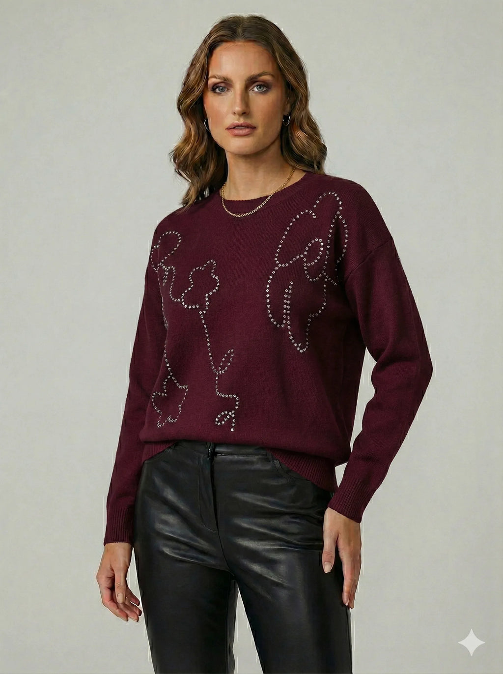 The Eclat Floral Studded Knit
