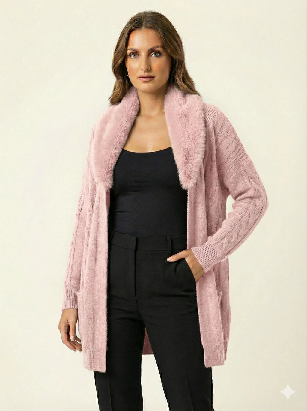 The Midnight Fur Collar Cardigan