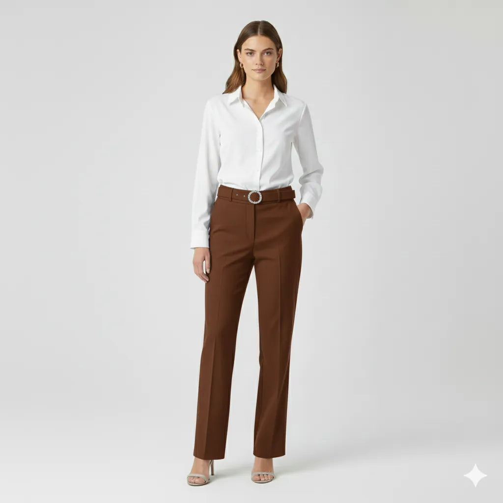 The Luxe Felt-Touch Tailored Trouser