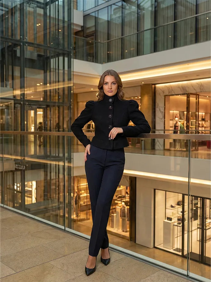 The Structured Puff-Sleeve Jacket